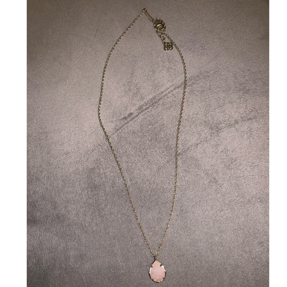 Pink Kendra Scott Pendant Necklace Rose Quartz